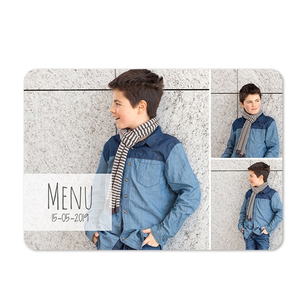 Single card landscape rounded corners 14,3 x 10 cm