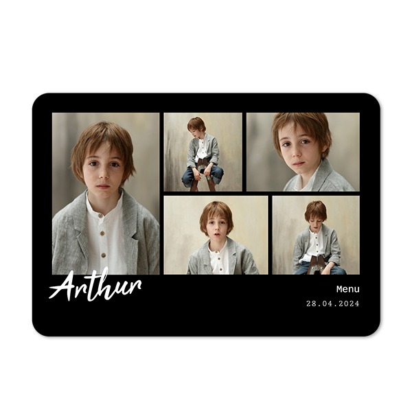 Single card landscape rounded corners 14,3 x 10 cm