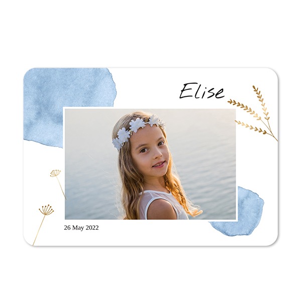 Single card landscape rounded corners 14,3 x 10 cm