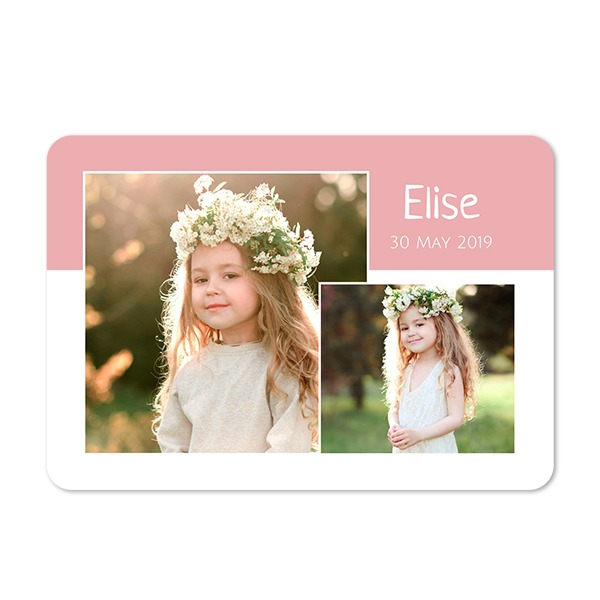 Single card landscape rounded corners 14,3 x 10 cm