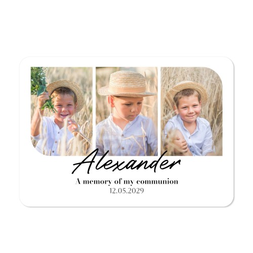 Single card landscape rounded corners 14,3 x 10 cm