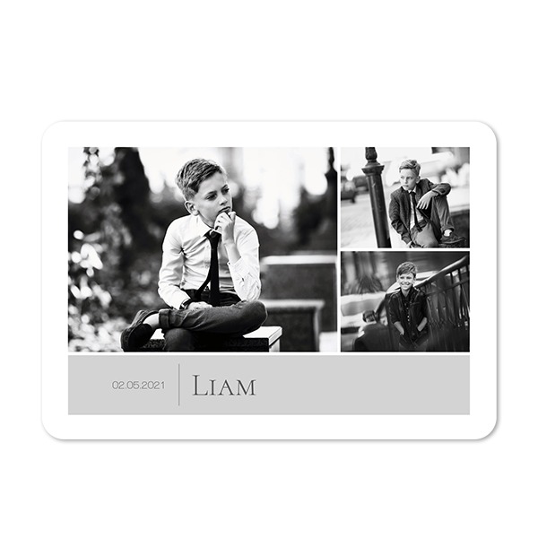 Single card landscape rounded corners 14,3 x 10 cm