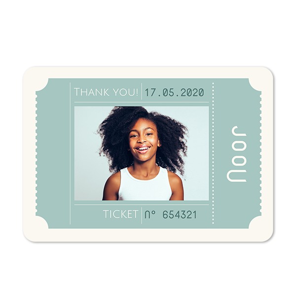 Faire-part 1 volet Paysage coins arrondis 14,3 x 10 cm