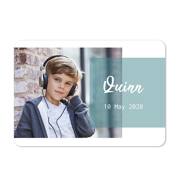 Single card landscape rounded corners 14,3 x 10 cm