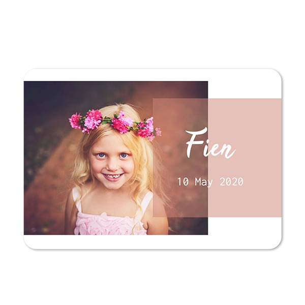 Single card landscape rounded corners 14,3 x 10 cm