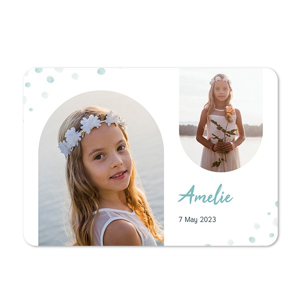 Single card landscape rounded corners 14,3 x 10 cm