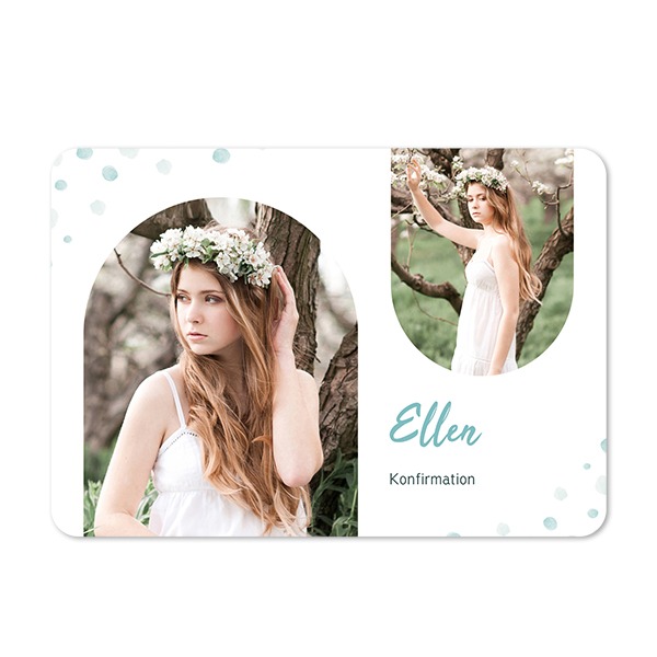 Enkla fotokort liggande rundade hörn 14,3 x 10 cm