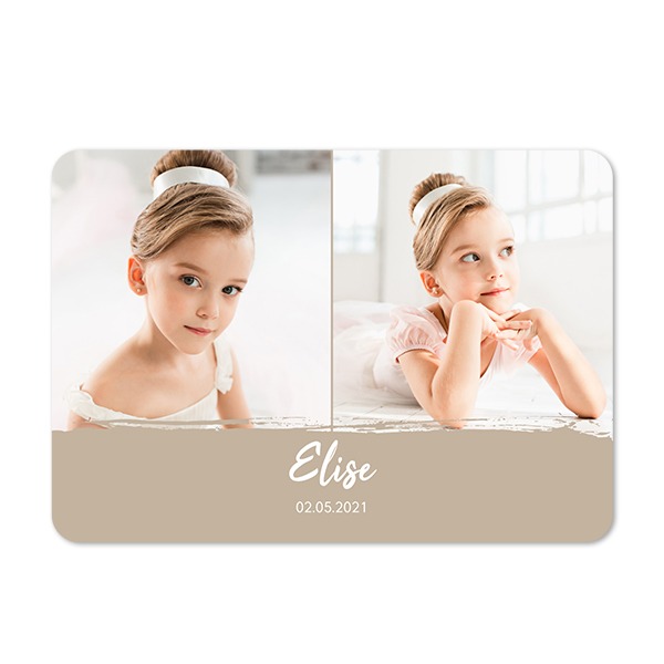 Single card landscape rounded corners 14,3 x 10 cm