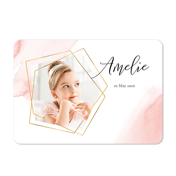 Single card landscape rounded corners 14,3 x 10 cm