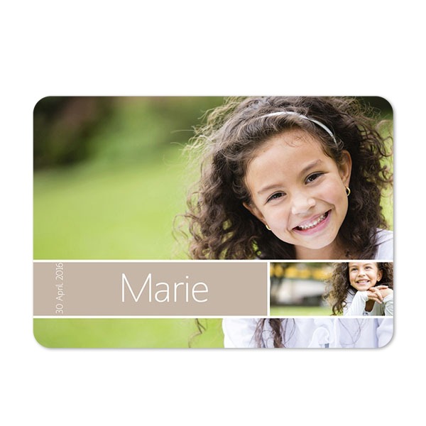 Grusskarte Querformat mit abgerundeten Ecken 14,3 x 10 cm