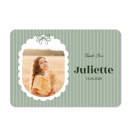 Single card landscape rounded corners 14,3 x 10 cm