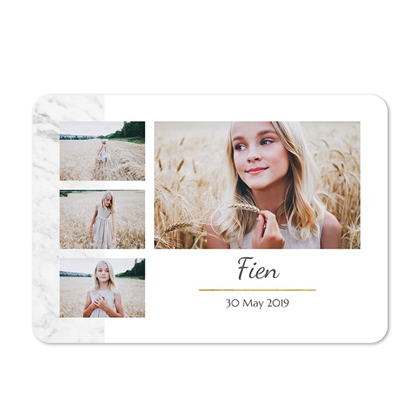 Single card landscape rounded corners 14,3 x 10 cm
