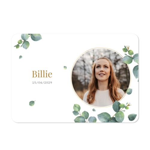 Single card landscape rounded corners 14,3 x 10 cm