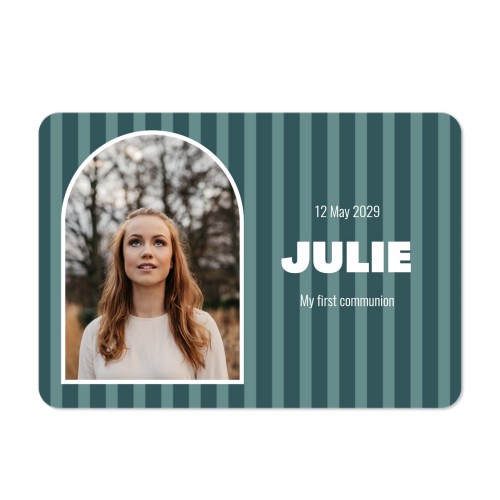 Single card landscape rounded corners 14,3 x 10 cm