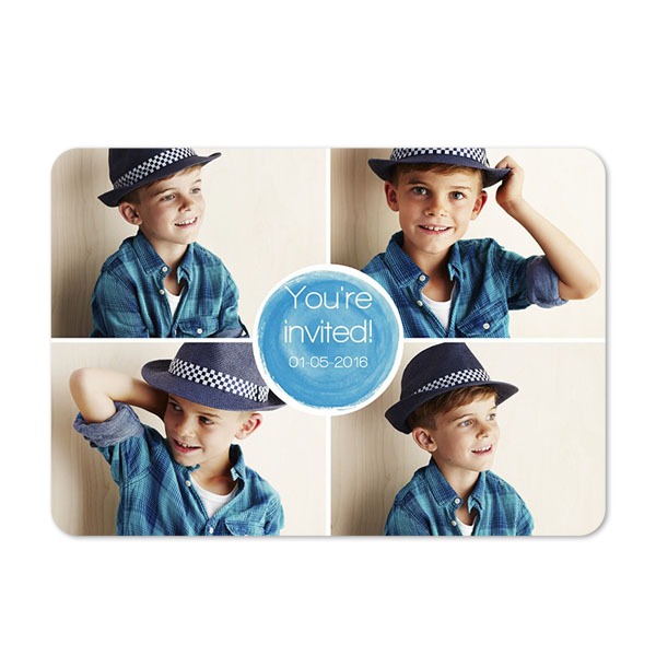 Faire-part 1 volet Paysage coins arrondis 14,3 x 10 cm