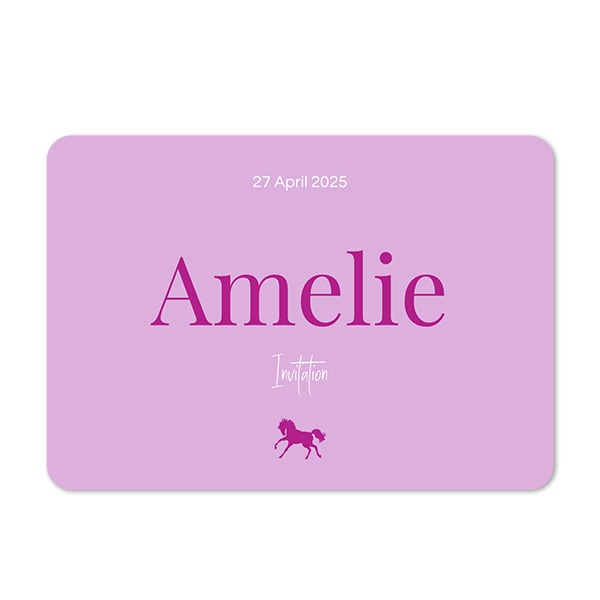 Single card landscape rounded corners 14,3 x 10 cm