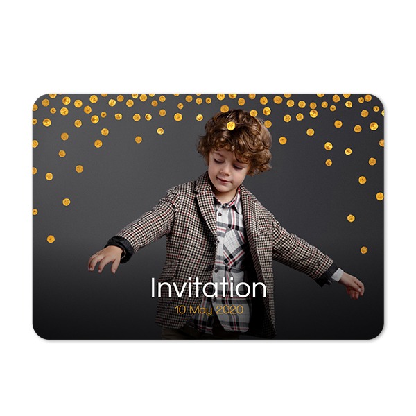 Faire-part 1 volet Paysage coins arrondis 14,3 x 10 cm