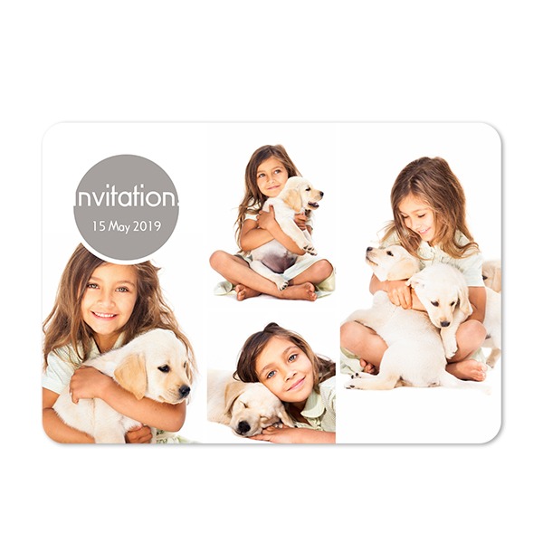 Faire-part 1 volet Paysage coins arrondis 14,3 x 10 cm