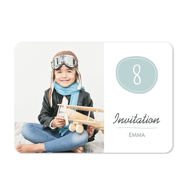 Single card landscape rounded corners 14,3 x 10 cm