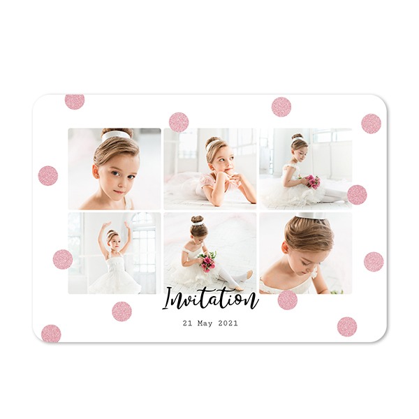 Single card landscape rounded corners 14,3 x 10 cm