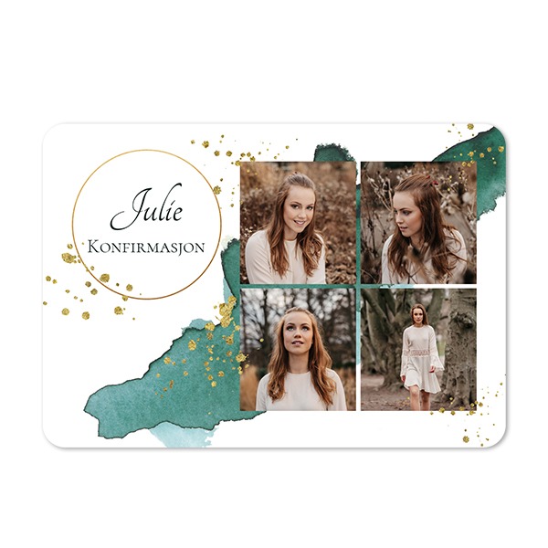 Enkle Fotokort liggende runde hjørner 14,3 x 10 cm