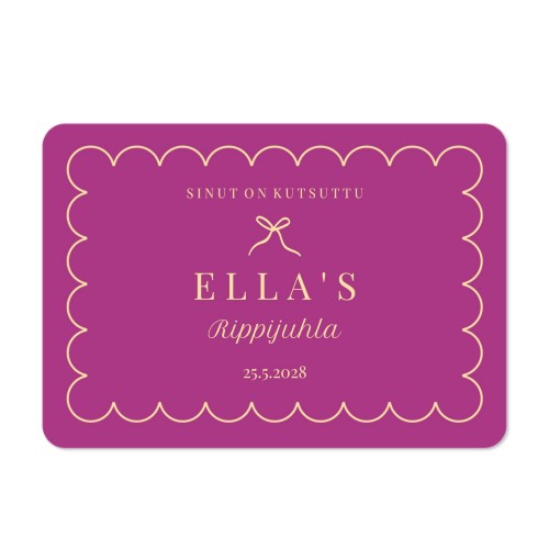 Classy Scallop Bow - Text Only