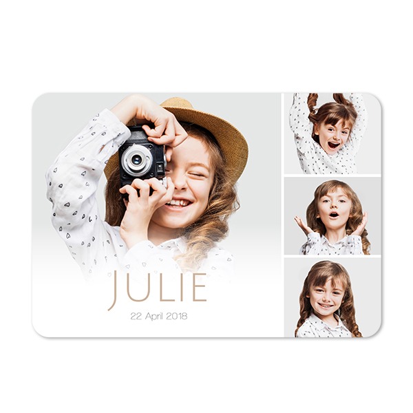 Single card landscape rounded corners 14,3 x 10 cm