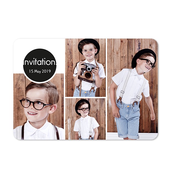 Single card landscape rounded corners 14,3 x 10 cm