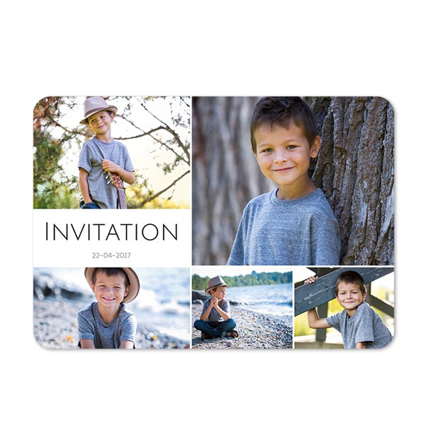 Single card landscape rounded corners 14,3 x 10 cm