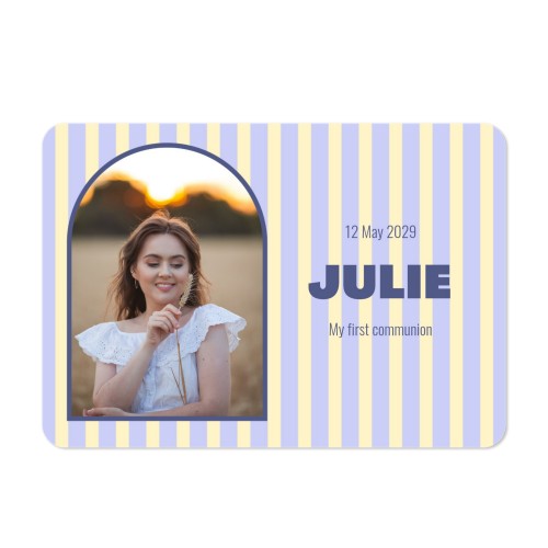 Single card landscape rounded corners 14,3 x 10 cm