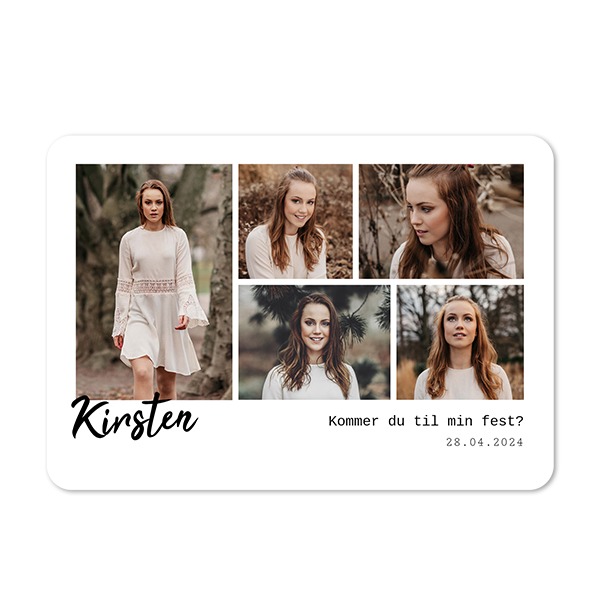 Enkle Fotokort liggende runde hjørner 14,3 x 10 cm