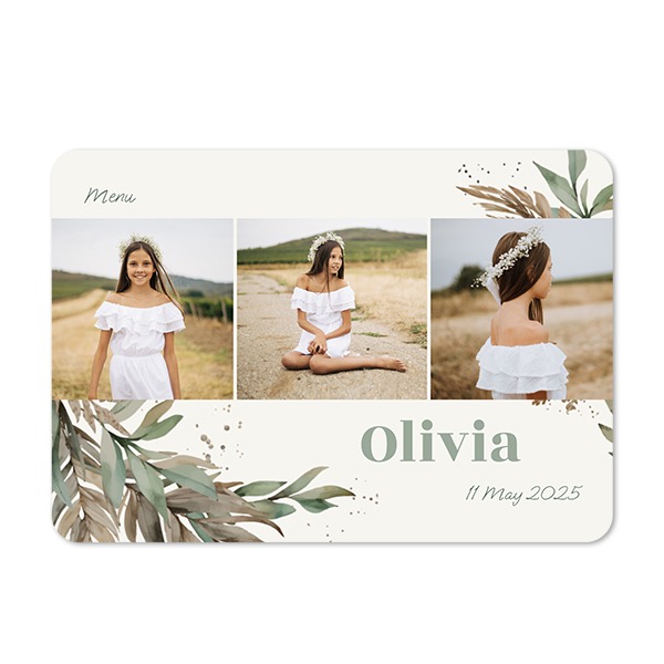 Single card landscape rounded corners 14,3 x 10 cm