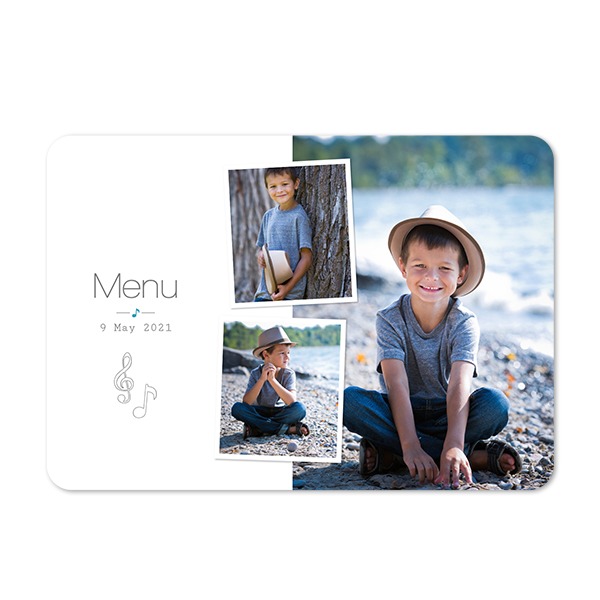 Single card landscape rounded corners 14,3 x 10 cm