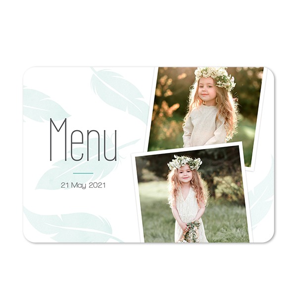 Single card landscape rounded corners 14,3 x 10 cm