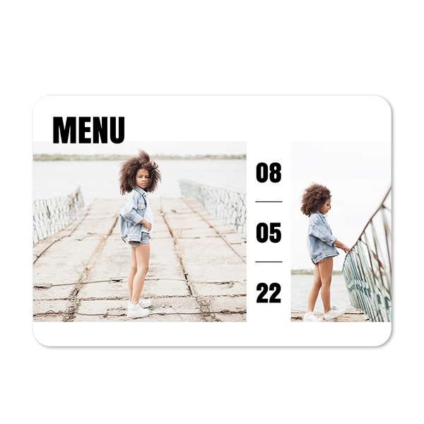 Single card landscape rounded corners 14,3 x 10 cm