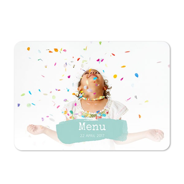 Single card landscape rounded corners 14,3 x 10 cm