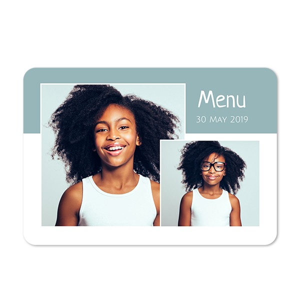 Single card landscape rounded corners 14,3 x 10 cm