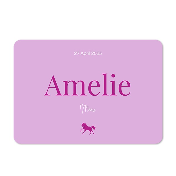 Single card landscape rounded corners 14,3 x 10 cm