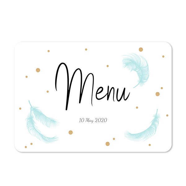 Single card landscape rounded corners 14,3 x 10 cm