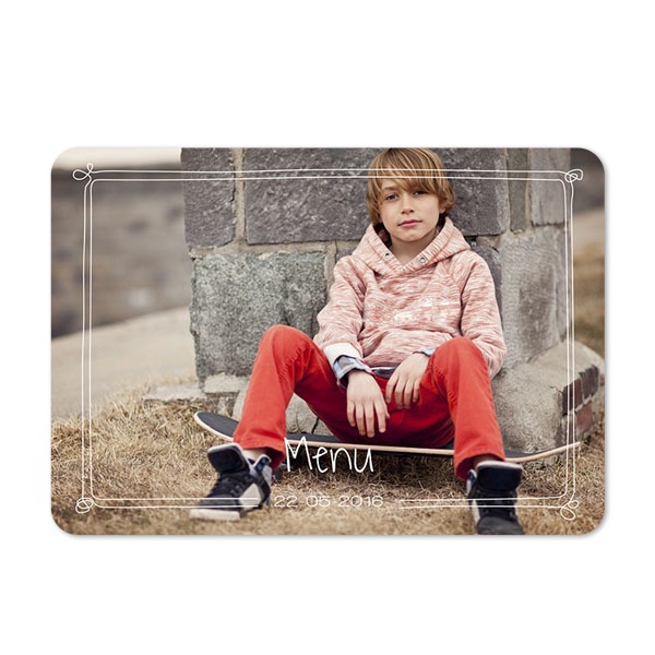 Single card landscape rounded corners 14,3 x 10 cm