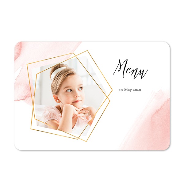 Single card landscape rounded corners 14,3 x 10 cm