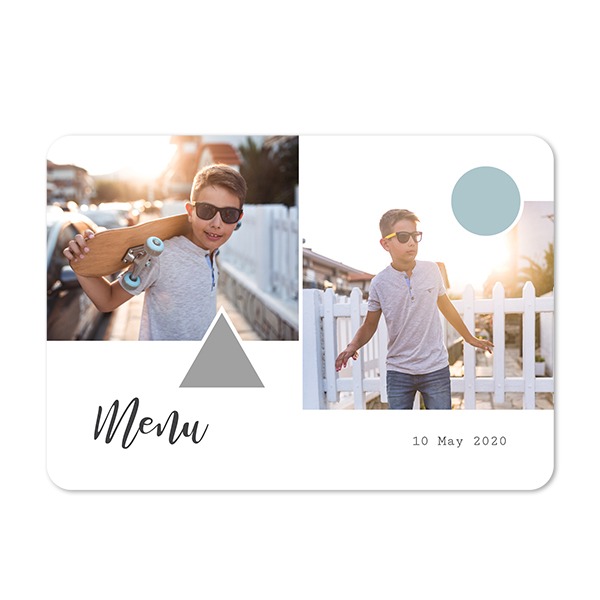 Single card landscape rounded corners 14,3 x 10 cm