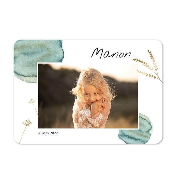 Single card landscape rounded corners 14,3 x 10 cm