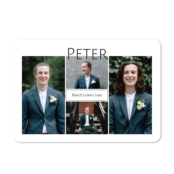 Enkle Fotokort liggende runde hjørner 14,3 x 10 cm