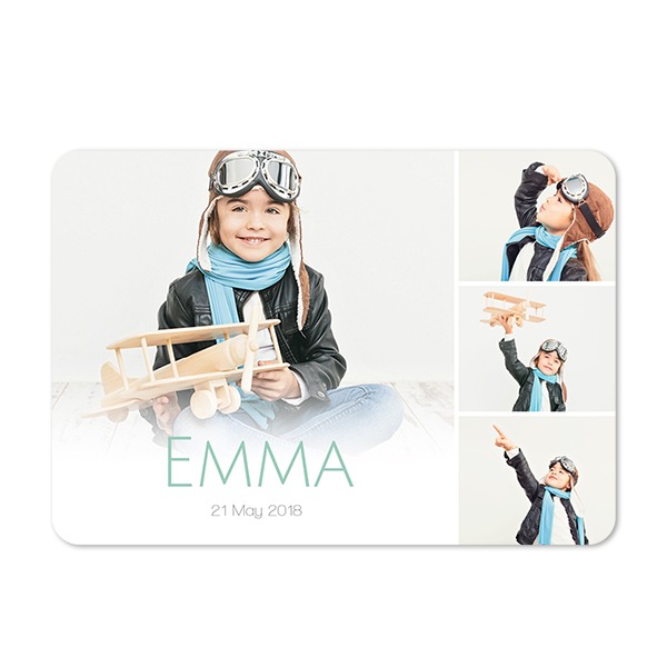 Faire-part 1 volet Paysage coins arrondis 14,3 x 10 cm Faire-part 1 volet Paysage coins arrondis 14,3 x 10 cm