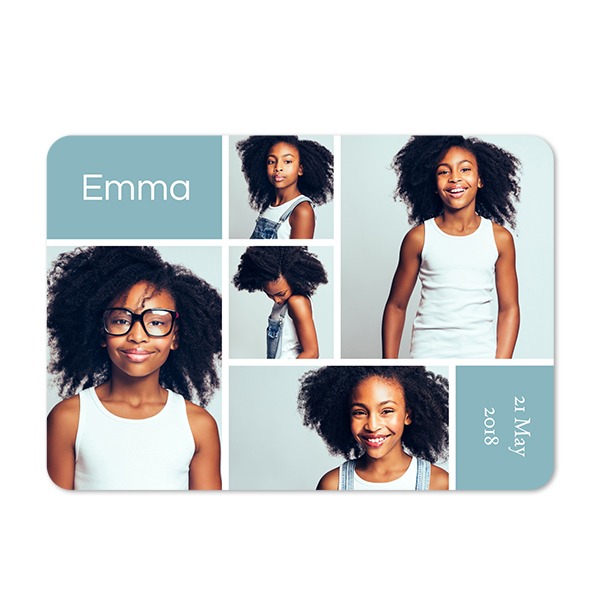 Single card landscape rounded corners 14,3 x 10 cm