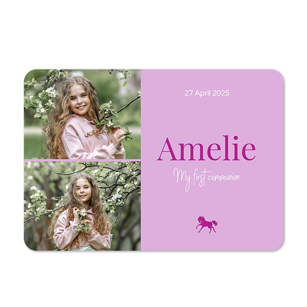 Single card landscape rounded corners 14,3 x 10 cm