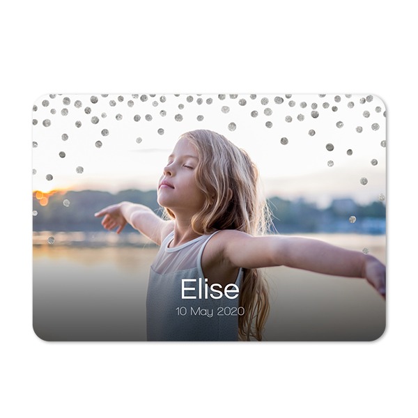 Single card landscape rounded corners 14,3 x 10 cm