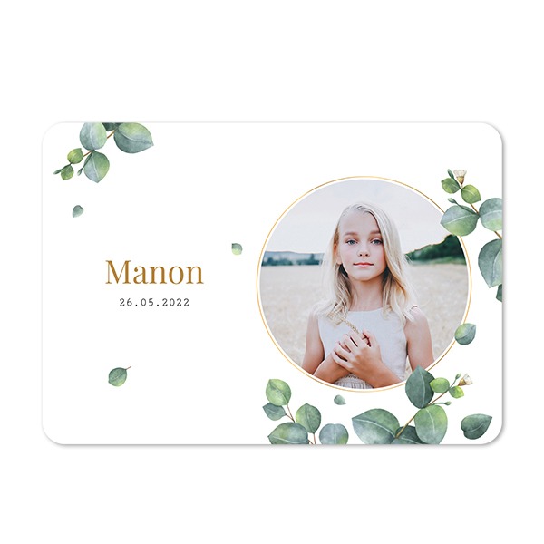 Single card landscape rounded corners 14,3 x 10 cm