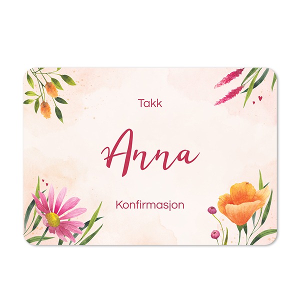 Enkle Fotokort liggende runde hjørner 14,3 x 10 cm